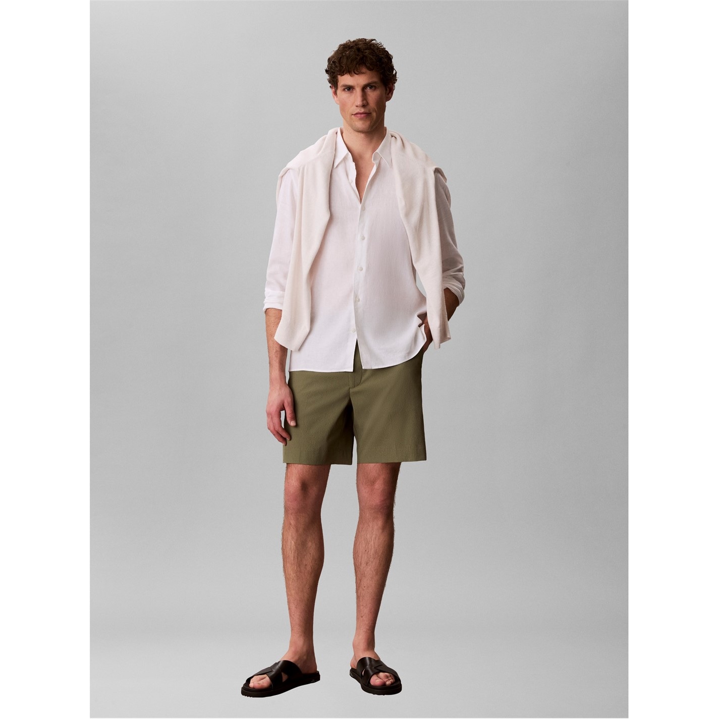 Kraťasy Calvin Klein D Lichen Green 2743763 Men's Chino Shorts - 5