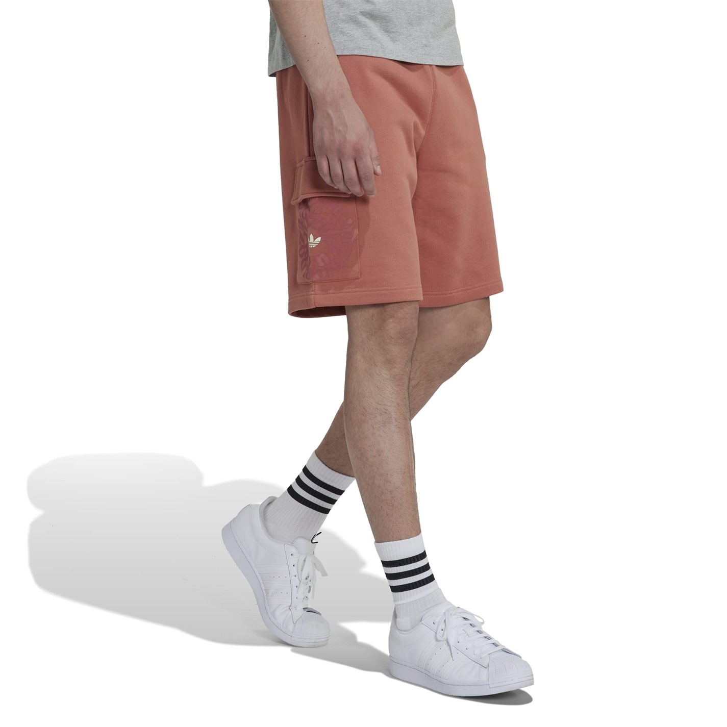 Kraťasy ADIDAS ORIGINALS Brown 5478142 Graphic Ozworld Cargo Shorts - 4