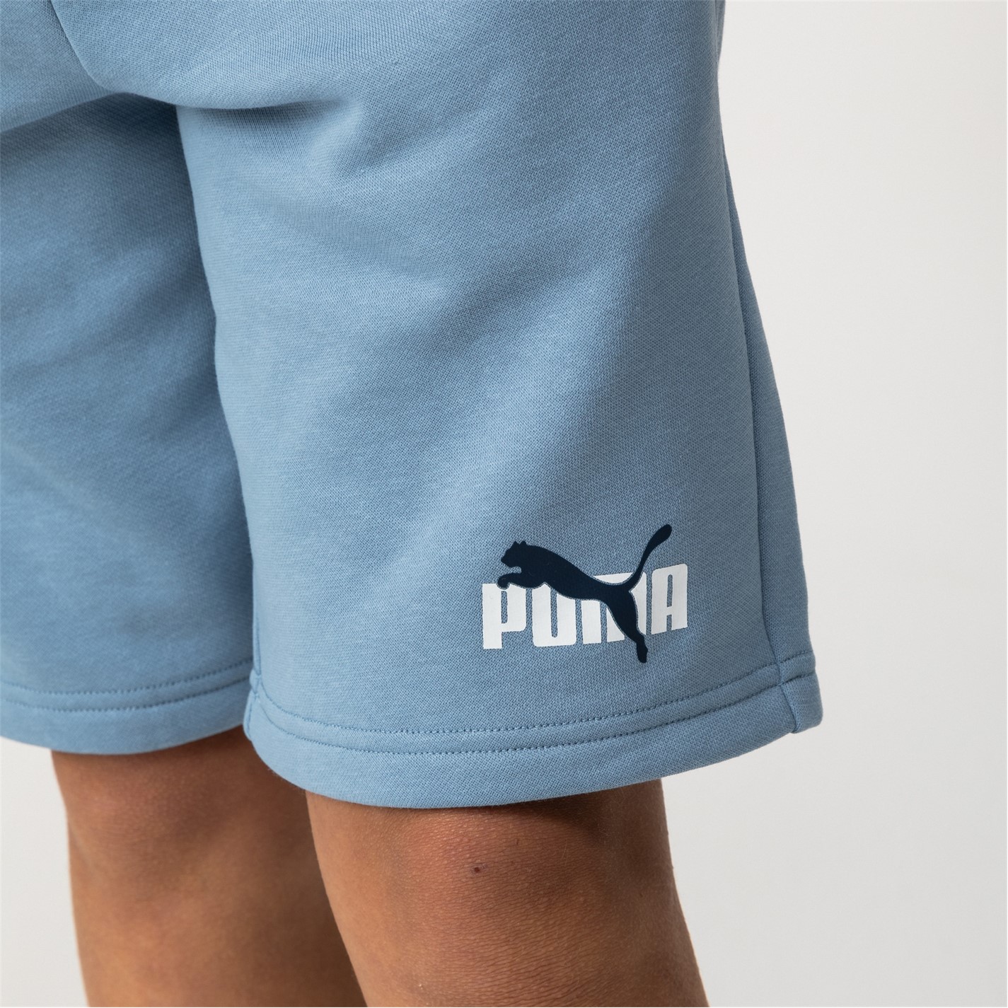 Puma Zen Blue 9718879 Essentials Logo Fleece Shorts Boys - 2