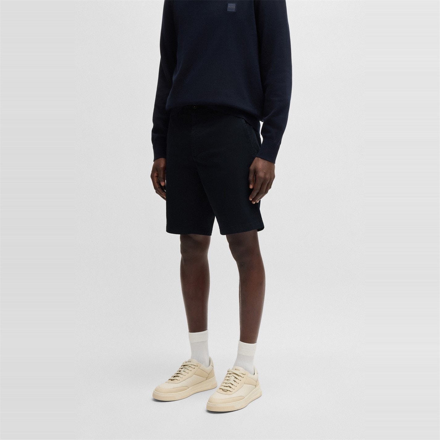 Kraťasy Boss Dark Blue 404 6189593 Mens BOSS ORANGE Soft Chino Shorts - 2