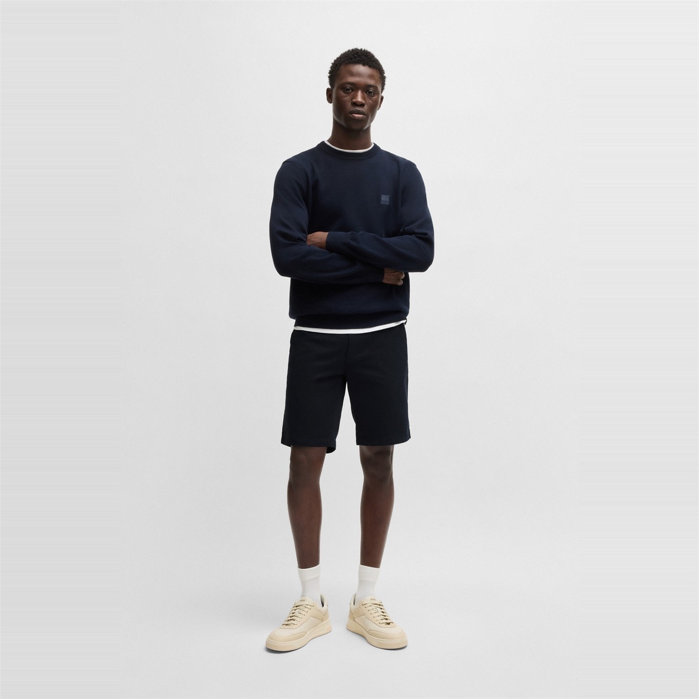 Kraťasy Boss Dark Blue 404 6189593 Mens BOSS ORANGE Soft Chino Shorts - 5