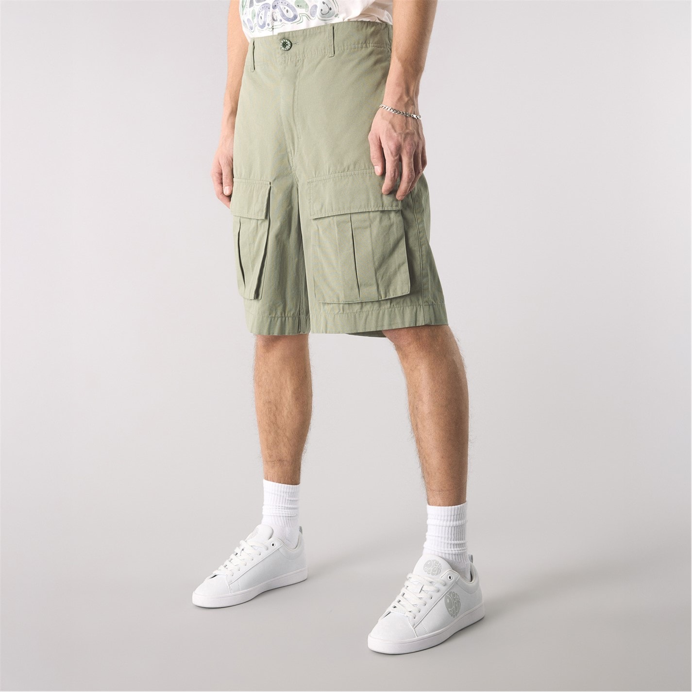 Kraťasy Pretty Green Green 101871 Men's Brentwood Cargo Shorts - 4