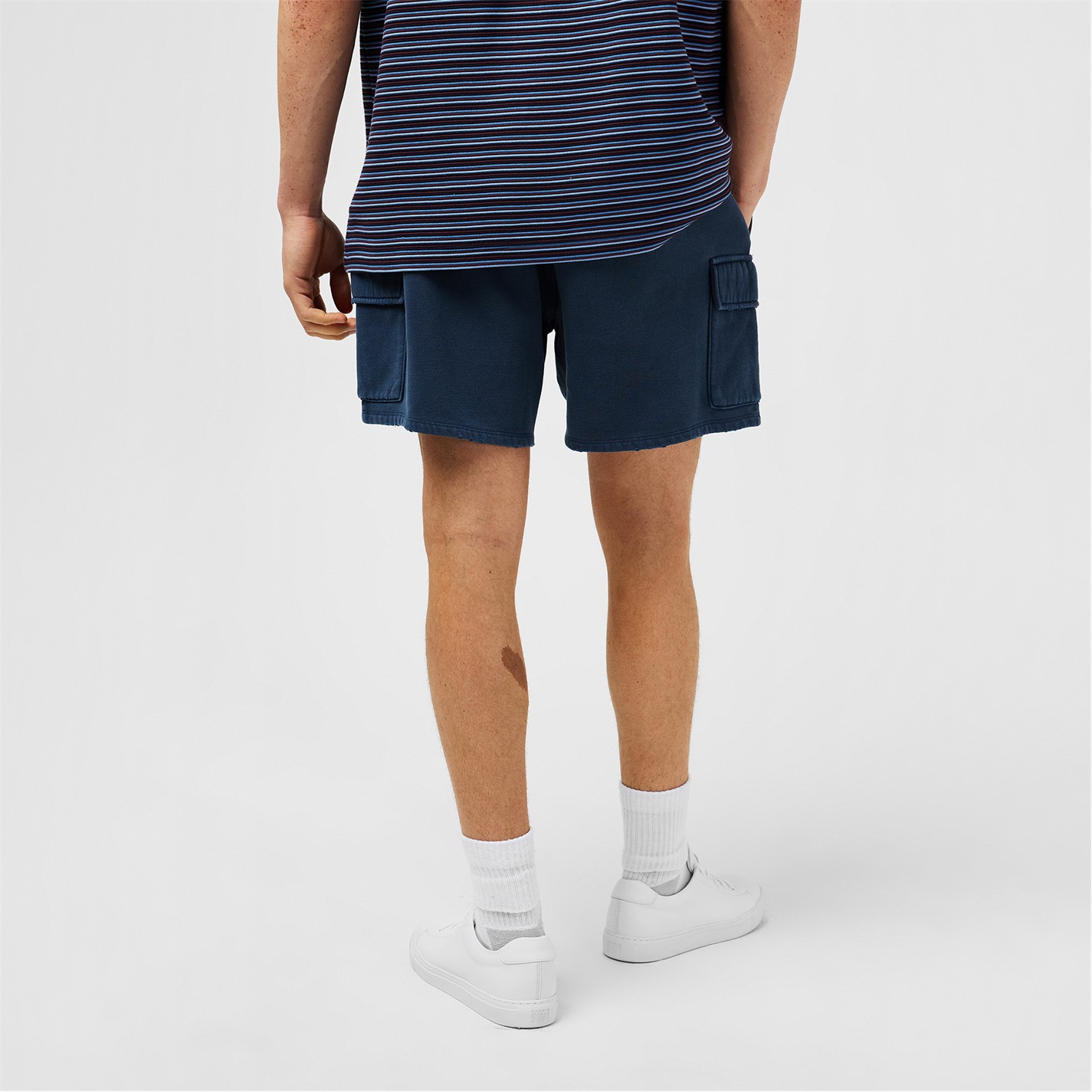 Kraťasy Jack Wills Navy 4840411 Men's Fleece Cargo Jogger Shorts - 2