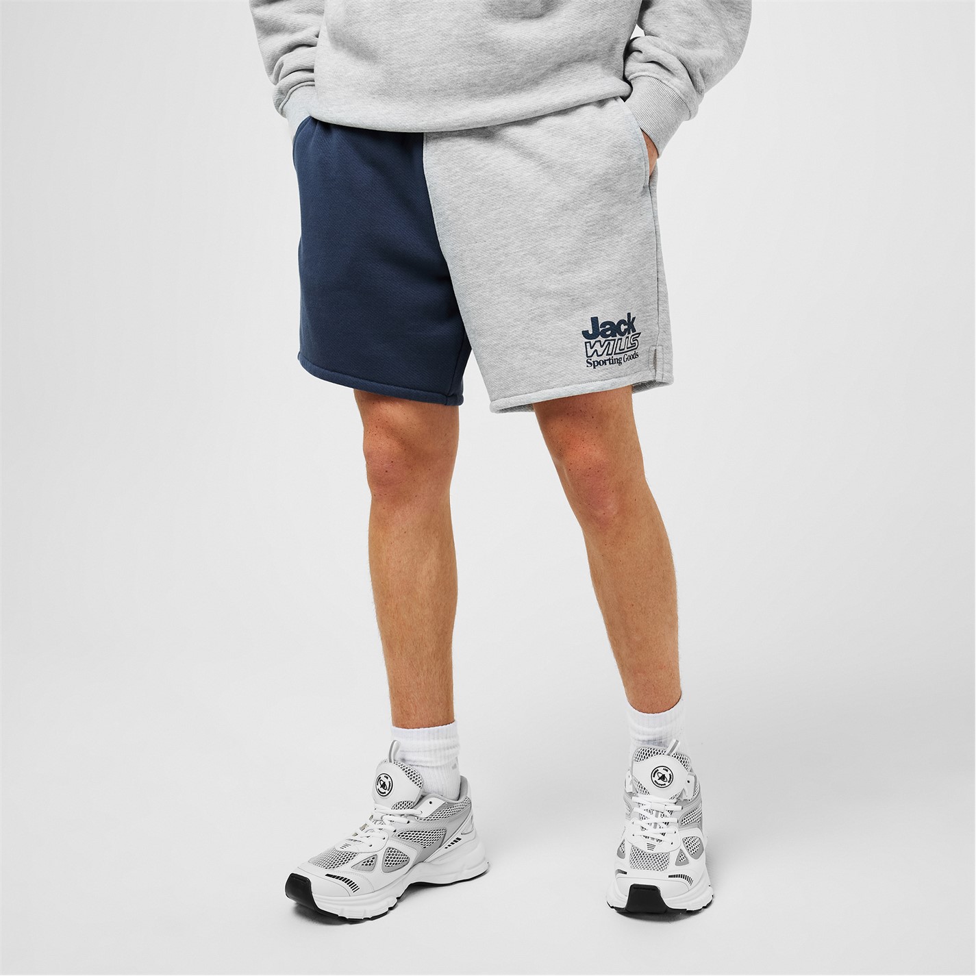 Kraťasy Jack Wills Night Sky 9953068 Men's JW Cut and Sew Fleece Jogger Shorts - 1