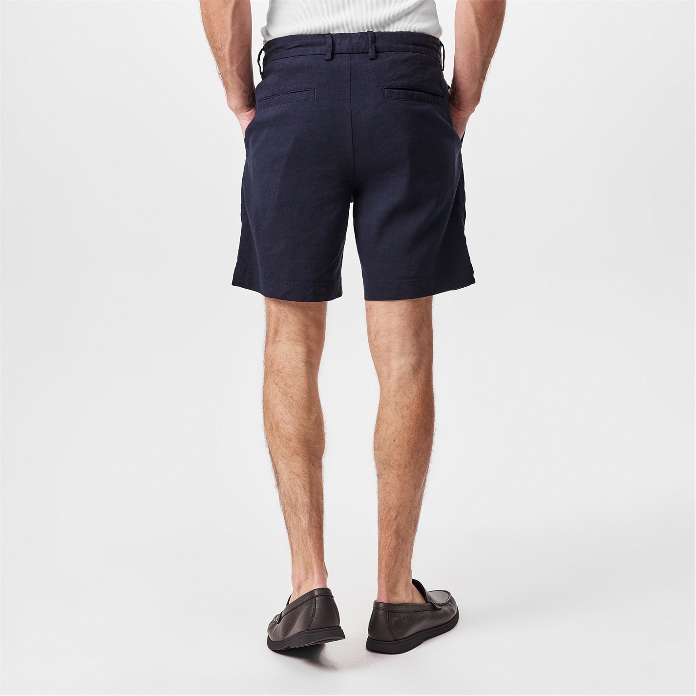 Kraťasy Boss Dark Blue 405 1866320 Men's Lightweight Mid Length Chino Shorts - 4