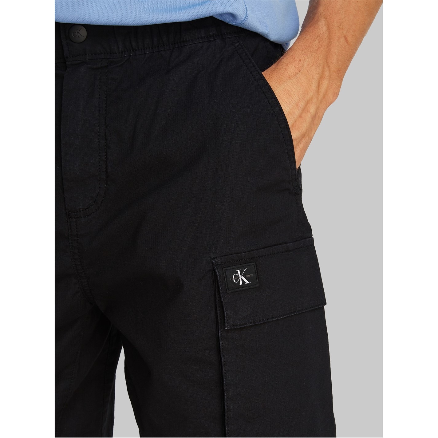 Kraťasy Calvin Klein Jeans Ck Black 1295074 WASHED CARGO SHORT - 4