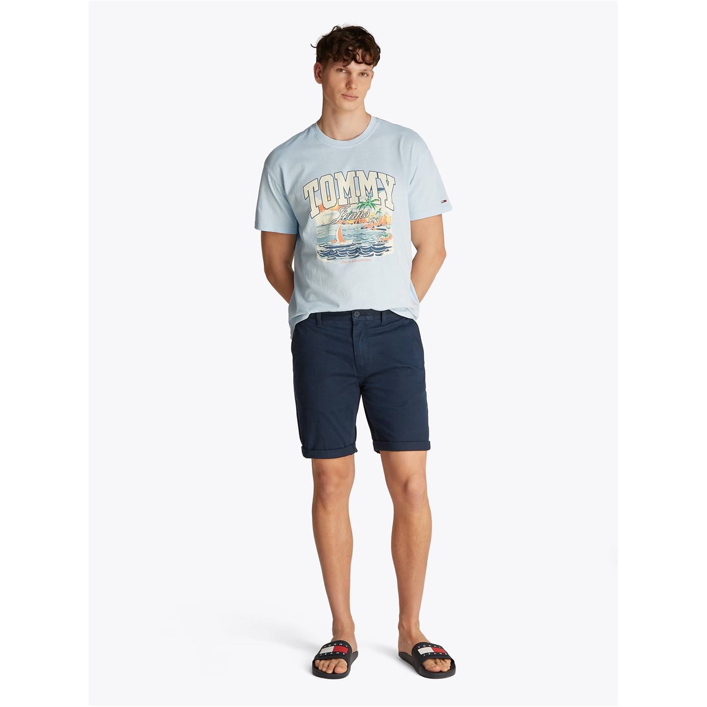 Kraťasy Tommy Jeans Dark Night Navy 6236751 Men's Chino Shorts - 1