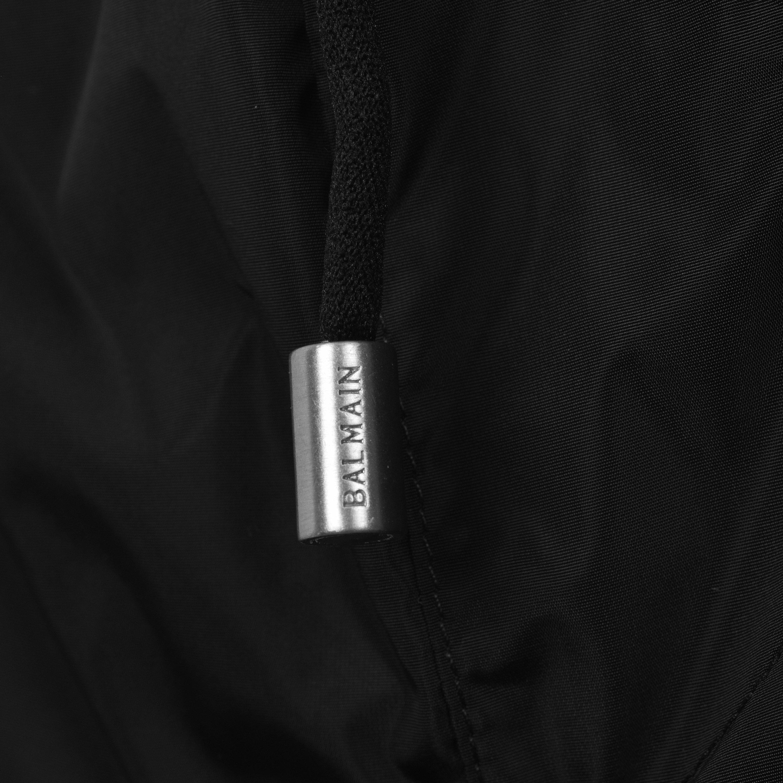 Plavky Balmain BLACK/WHITE 7305412 Men's Logo Swim Shorts - 4