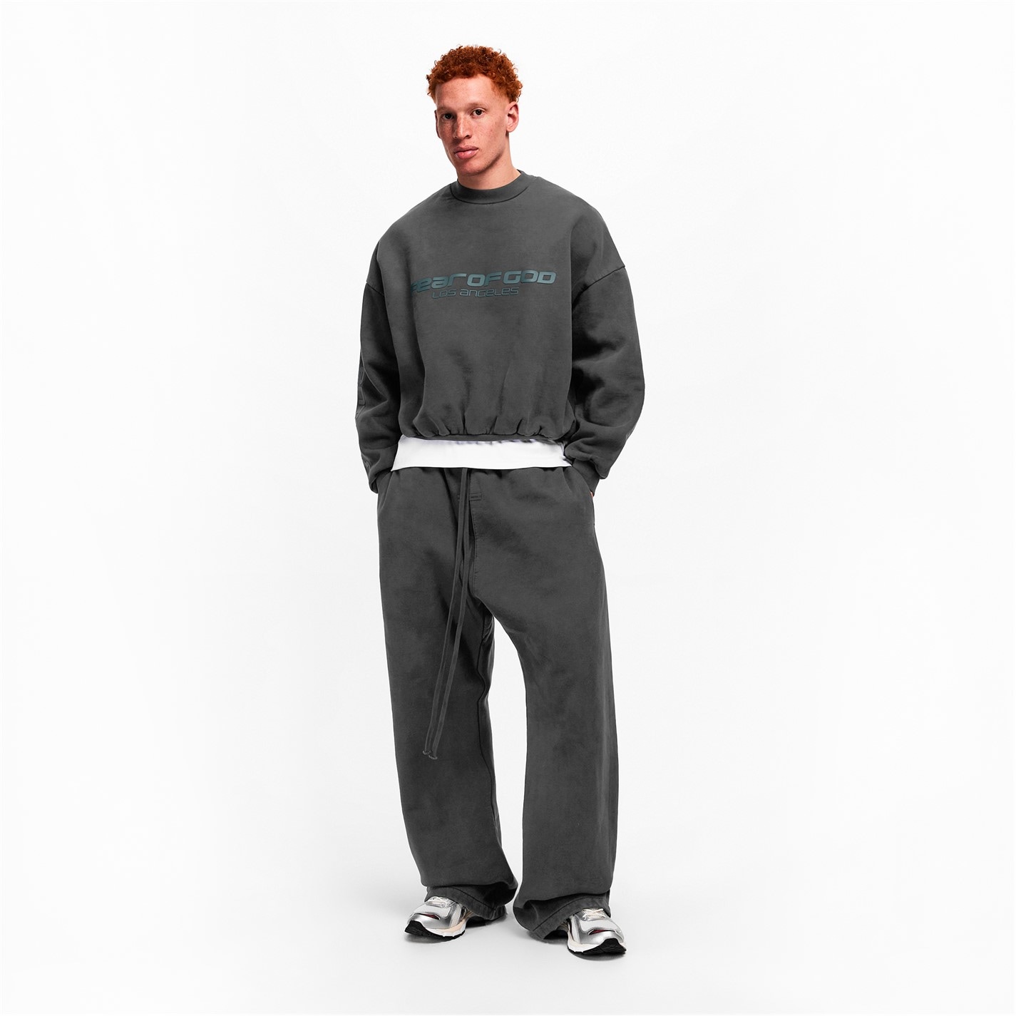 Tepláky FEAR OF GOD ESSENTIALS Vintage Black 308938 FGE Logo Swt Pnt Sn62 - 6