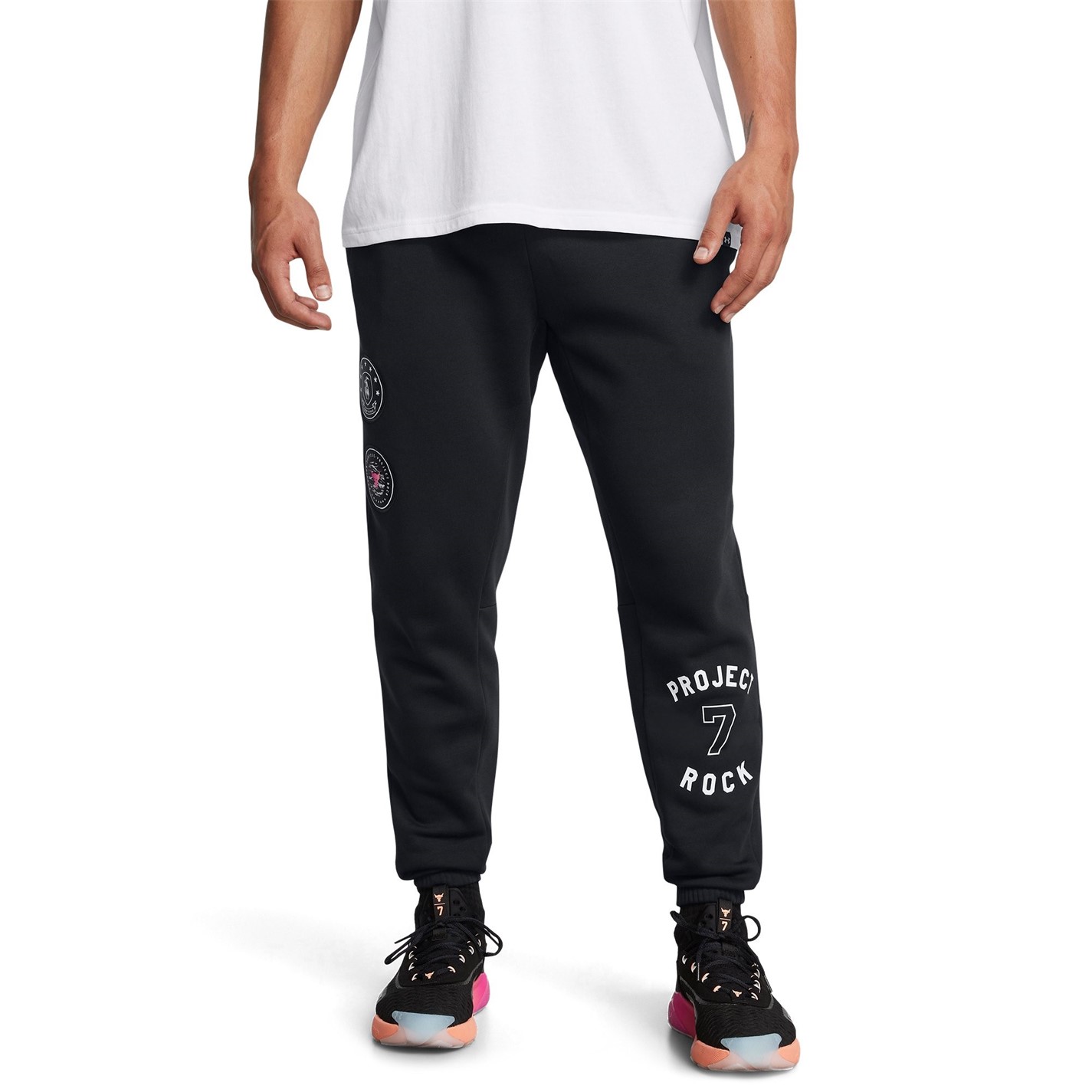 Tepláky Under Armour Black 1129599 Men's PR Icon Closed Hem Jersey Joggers - 2