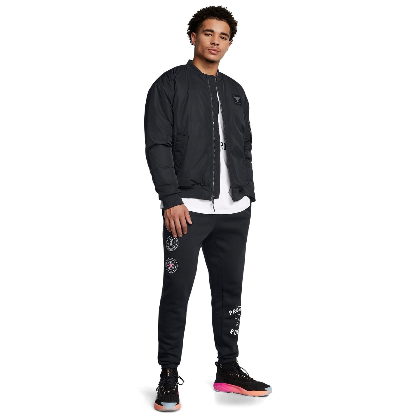 Tepláky Under Armour Black 1129599 Men's PR Icon Closed Hem Jersey Joggers - 4