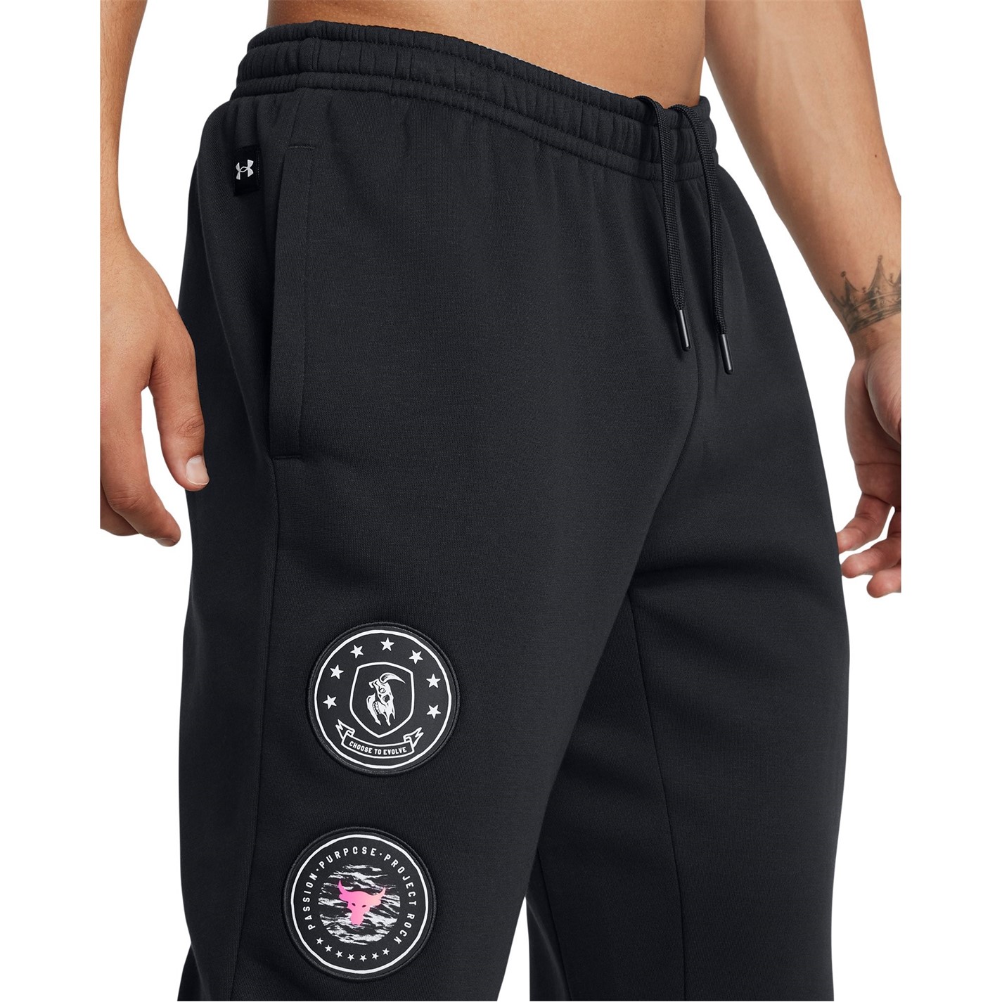 Tepláky Under Armour Black 1129599 Men's PR Icon Closed Hem Jersey Joggers - 5