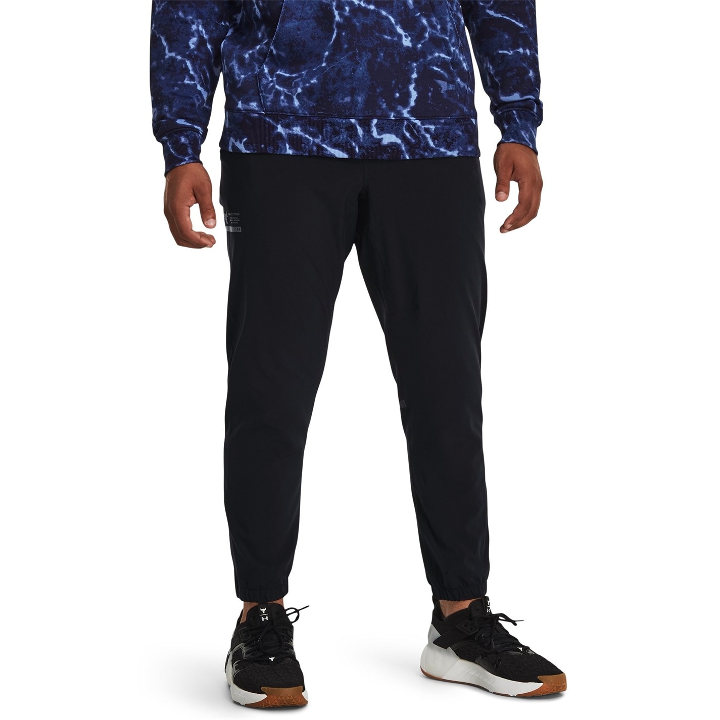 Tepláky Under Armour Black 1097110 Men's Rock Unstoppable Closed Hem Jersey Jogger - 2