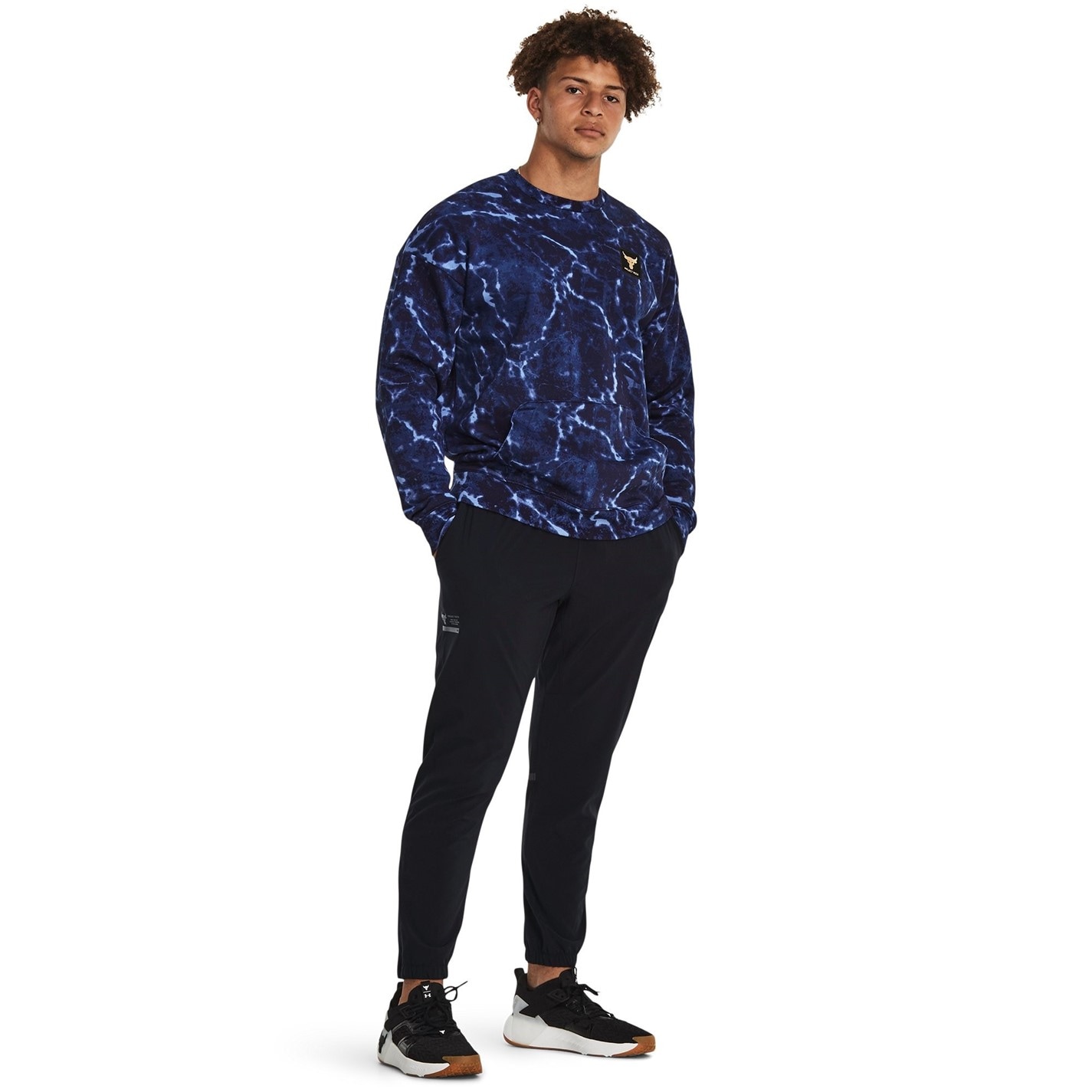 Tepláky Under Armour Black 1097110 Men's Rock Unstoppable Closed Hem Jersey Jogger - 4