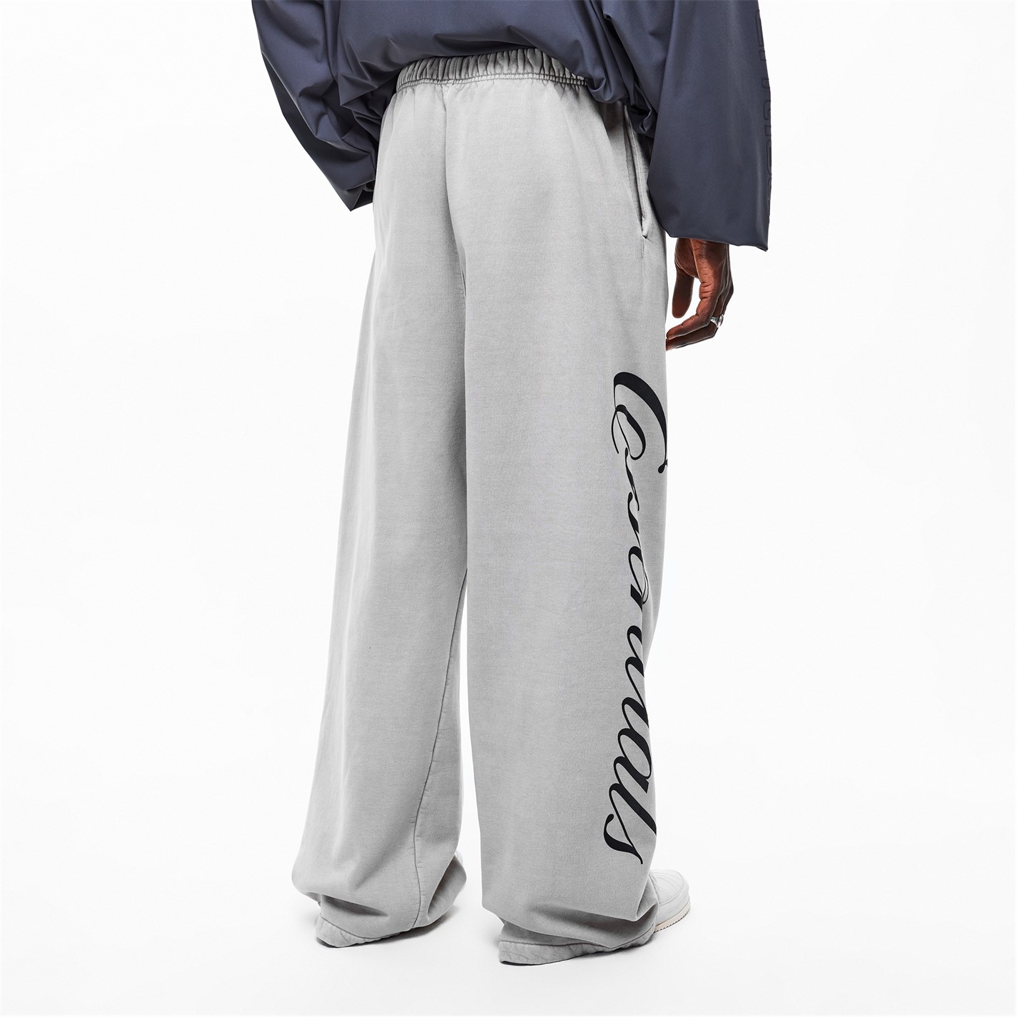 Tepláky FEAR OF GOD ESSENTIALS Smoke Grey 151606 Men's Open Hem Fleece Jogging Bottoms - 4