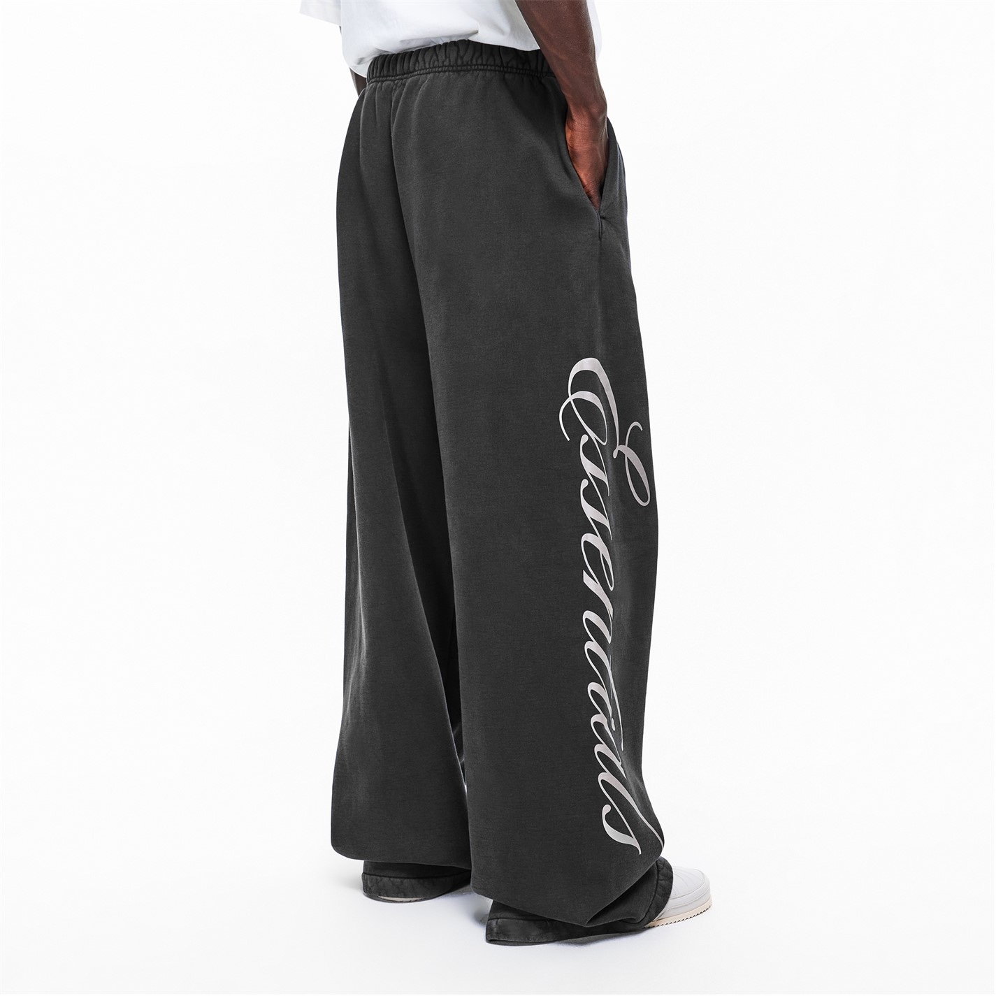 Tepláky FEAR OF GOD ESSENTIALS Vintage Black 7033237 Men's Open Hem Fleece Jogging Bottoms - 4