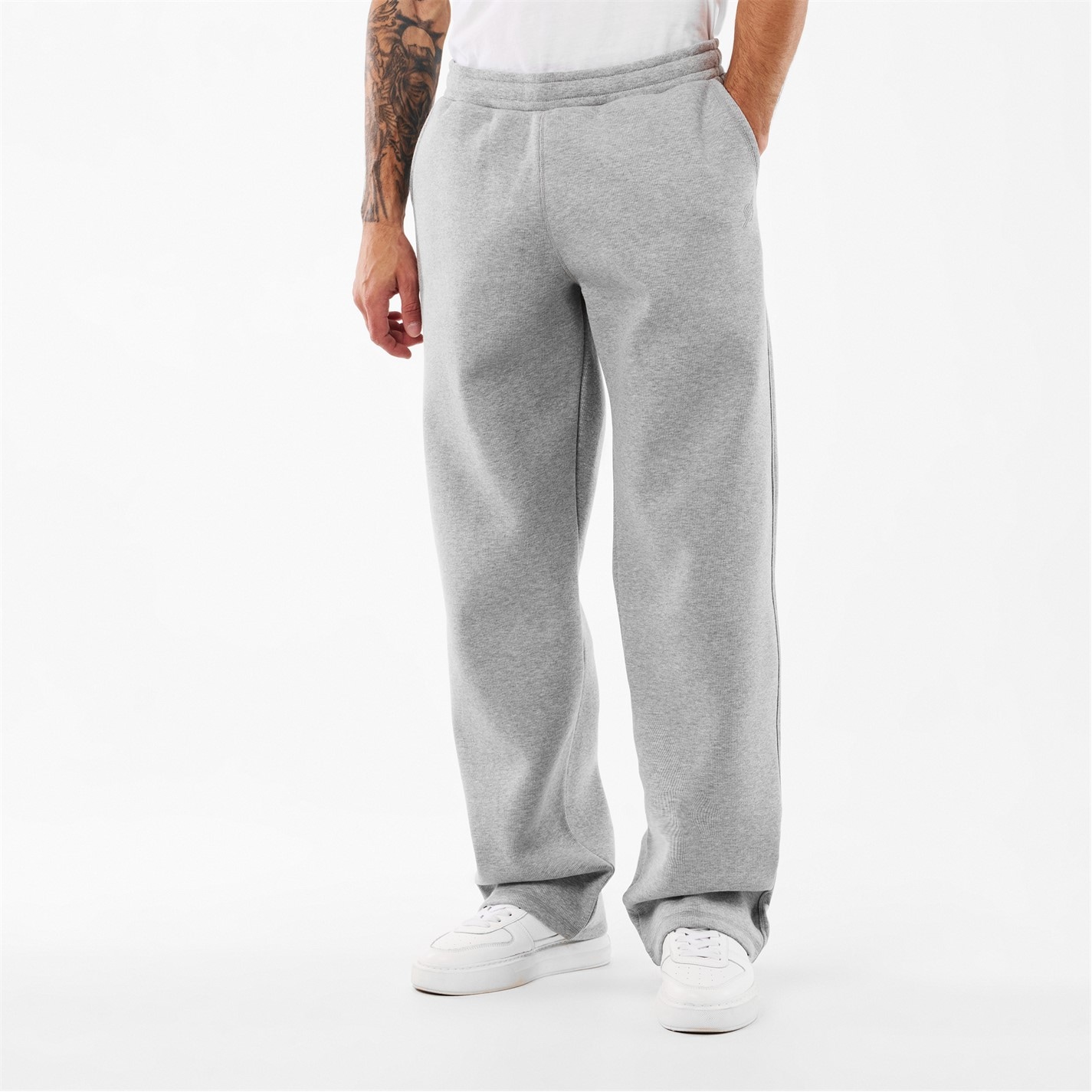 Tepláky DAILY PAPER Grey Melange 7778246 Men's Mono Rib Open Hem Fleece Joggers - 3