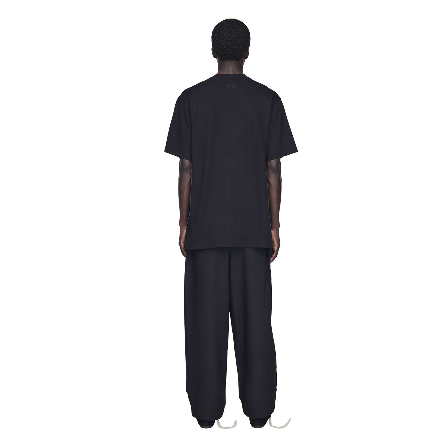 Tepláky Y3 Black 1471048 Men's Open Cuff Soft Fabric Joggers - 4