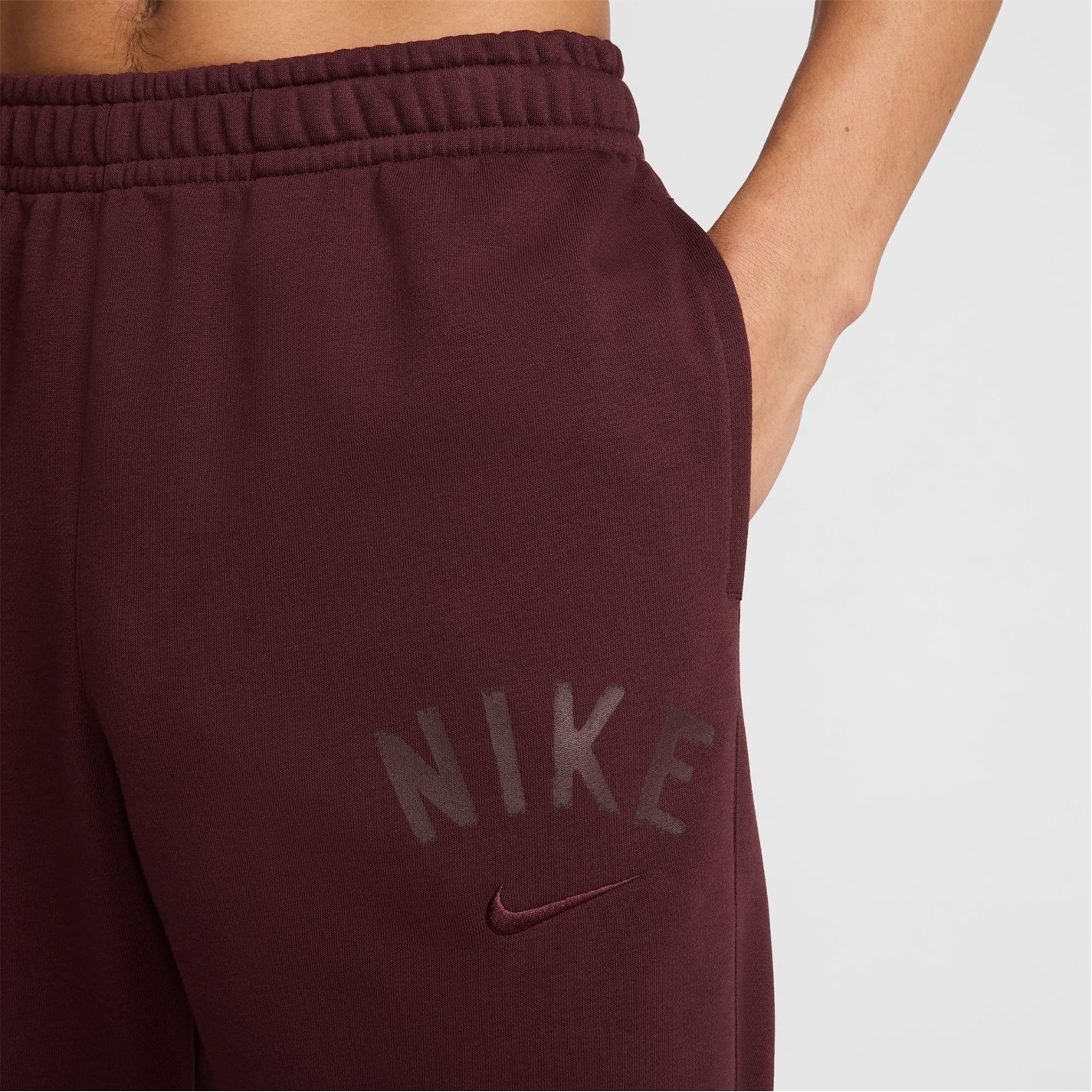 Tepláky Nike Burgundy Crush 6619627 Men's Swoosh Fleece Tracksuit Bottoms - 4