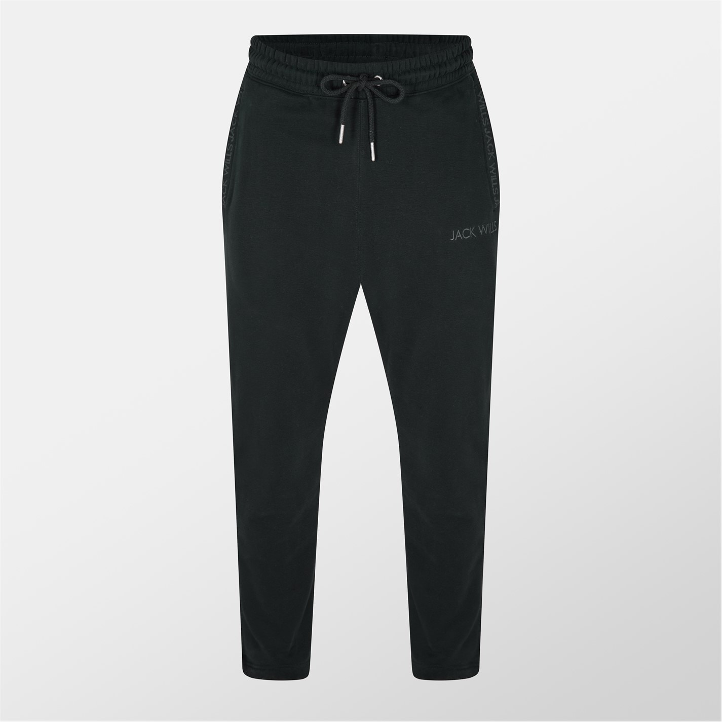 Tepláky Jack Wills Black 4882082 Men's JW Jacquard Open Hem Fleece Joggers - 1
