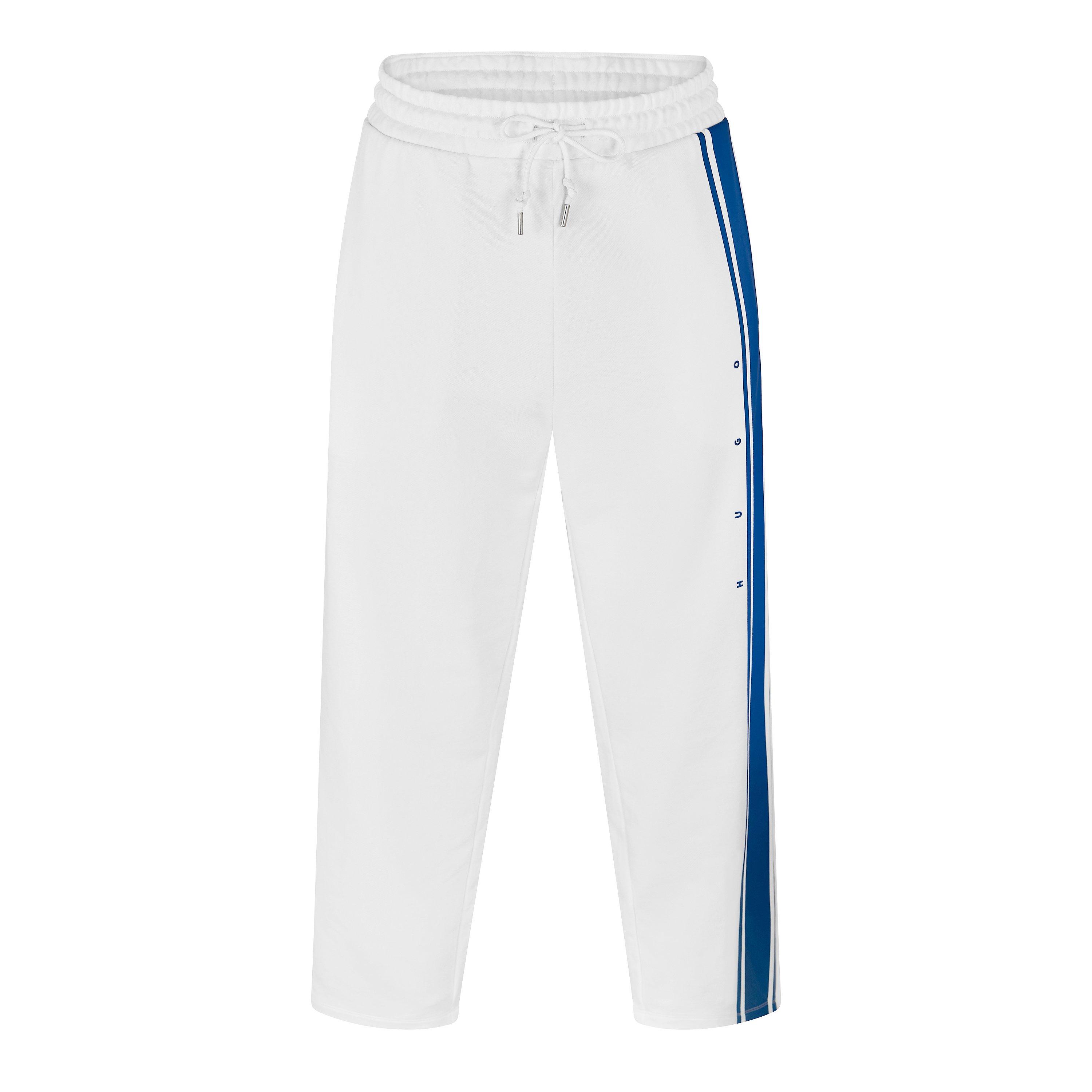 Tepláky Hugo White 100 1821882 Men's Open Hem Fleece Joggers - 1