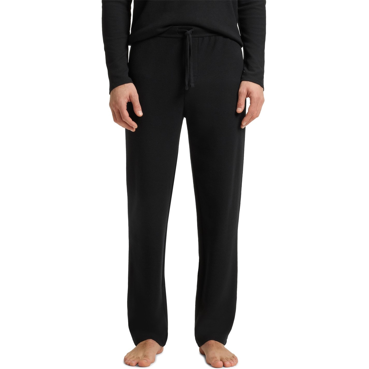 Tepláky Boss Black 001 8496840 Men's Waffle Open Hem Fleece Joggers - 2