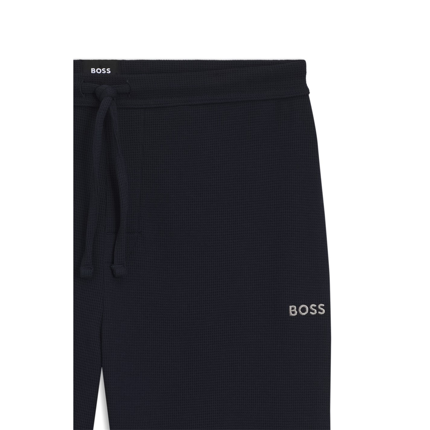 Tepláky Boss Dark Blue 403 3452512 Men's Waffle Open Hem Fleece Joggers - 5