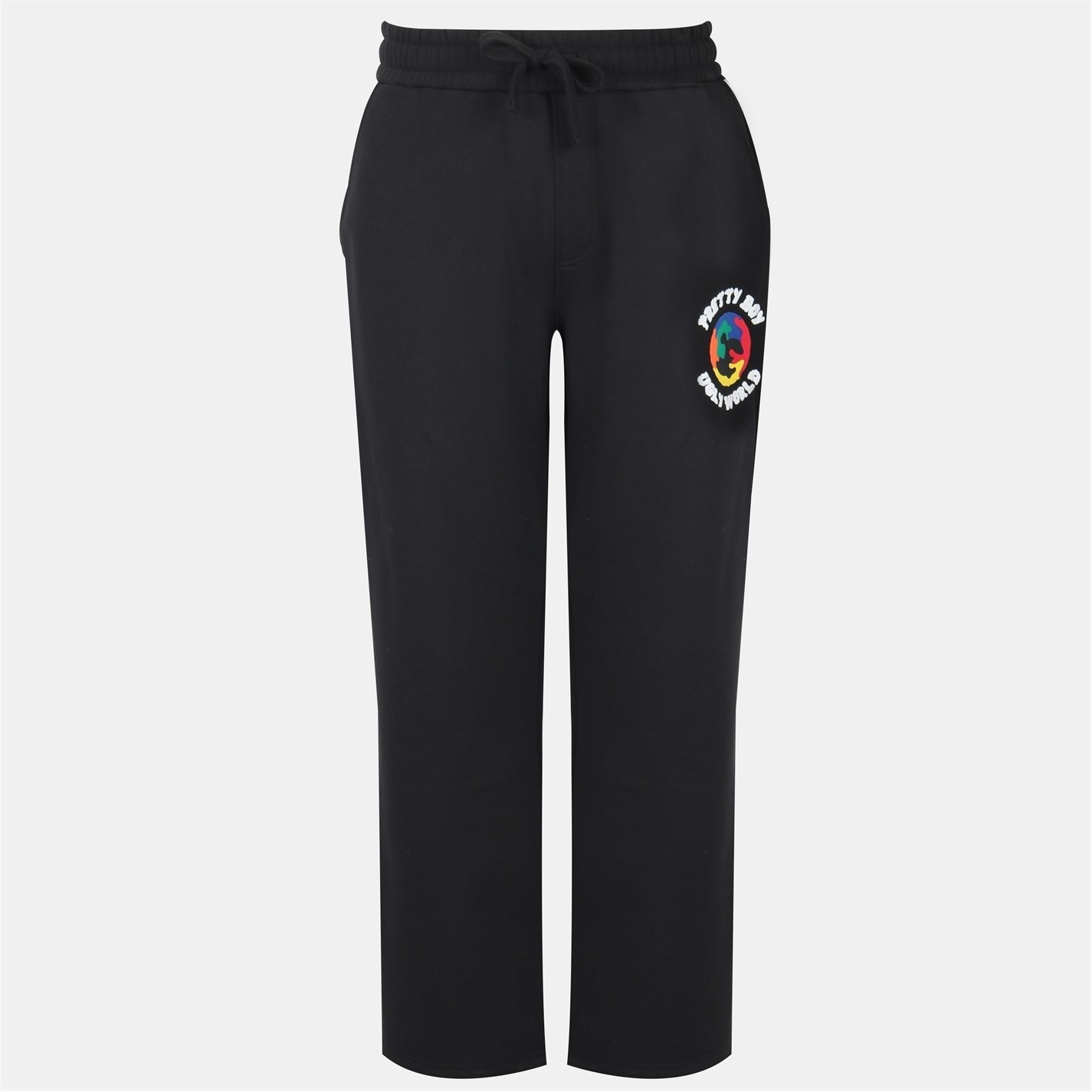 Tepláky PRETTY BOY UGLY WORLD Black 8575341 The Pretty Boy Ugly World Open Hem Fleece Joggers Mens - 1