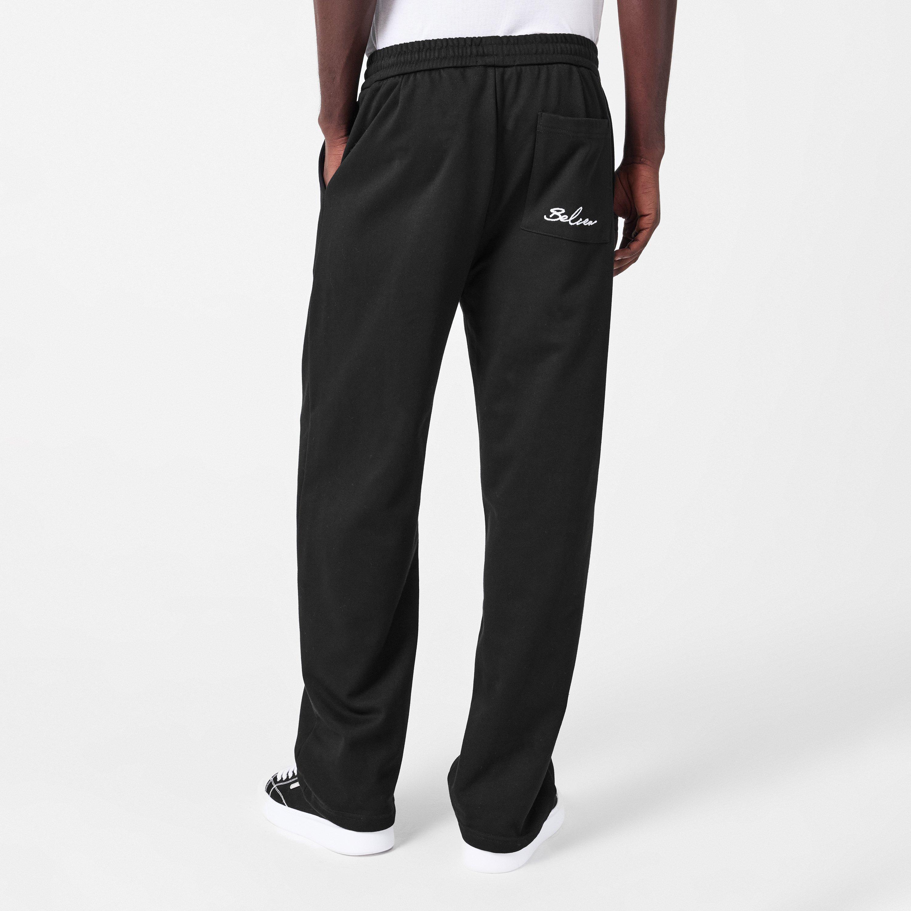 Tepláky BELIER Black 8178155 Men's Logo Open Hem Fleece Joggers - 4