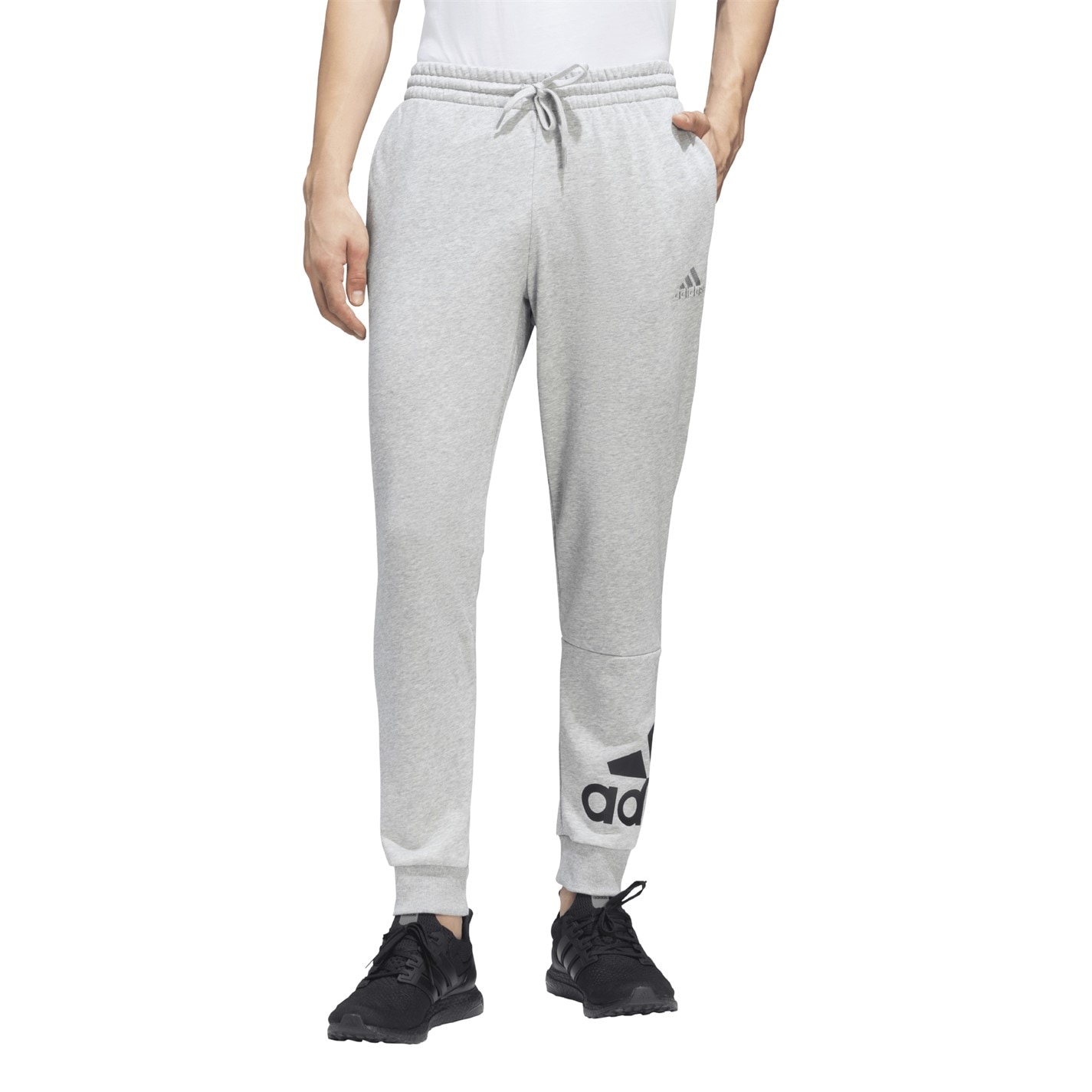 Tepláky adidas WlGrey 4837402 Men's Closed Hem Jersey Joggers - 2