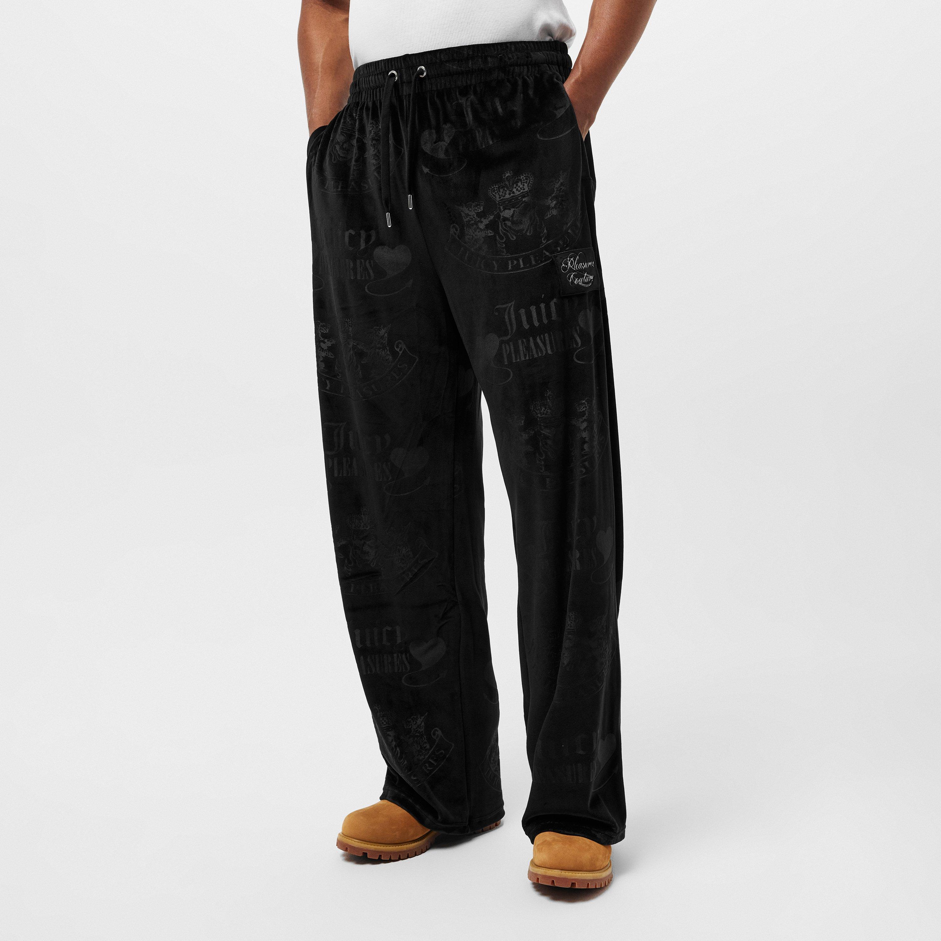 Tepláky Pleasures Black 257094 X Juicy Couture Crest Velour Track Pants - 3