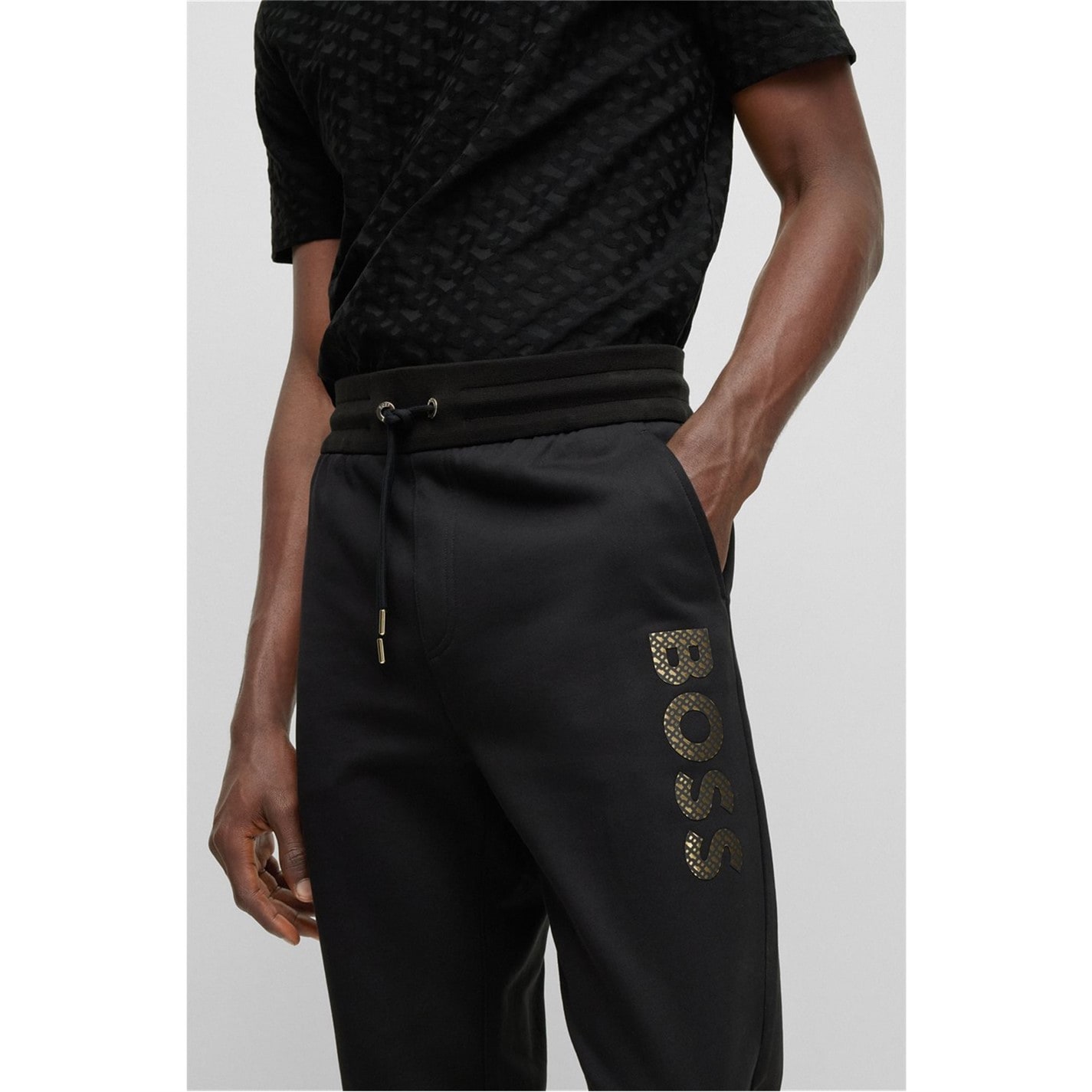 Tepláky Boss Black 680307 Men's Closed Hem Jersey Joggers - 4