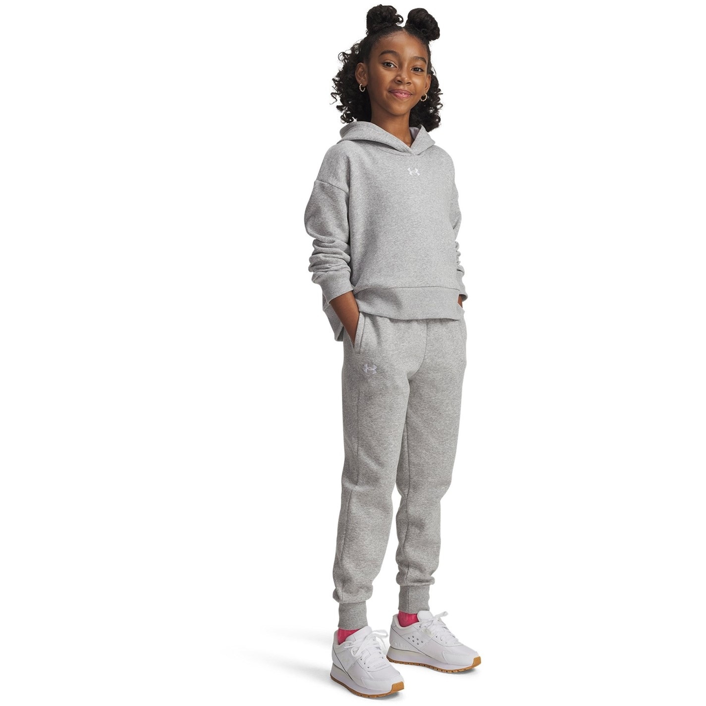 Under Armour Gray 2800123 Ua Rival Fleece Joggers Tracksuit Bottom Girls - 5