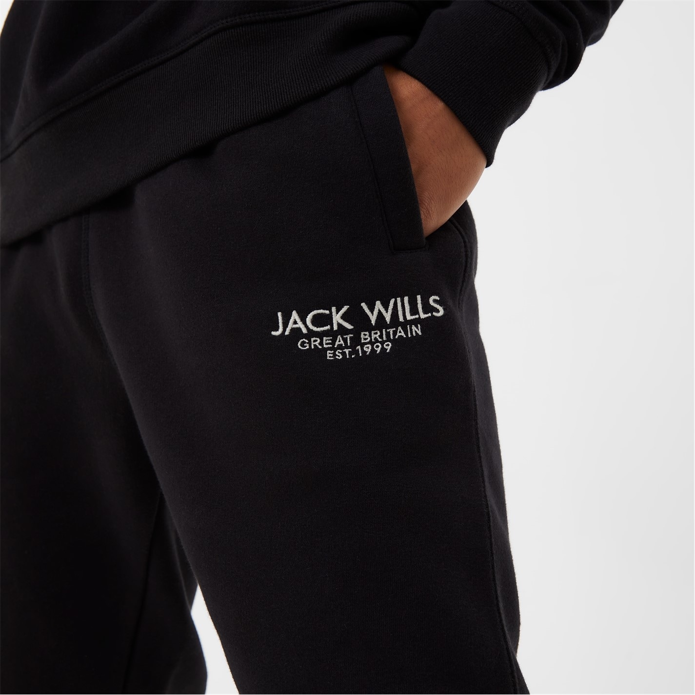 Tepláky Jack Wills Black 3726561 Haydor Logo Joggers Mens - 3