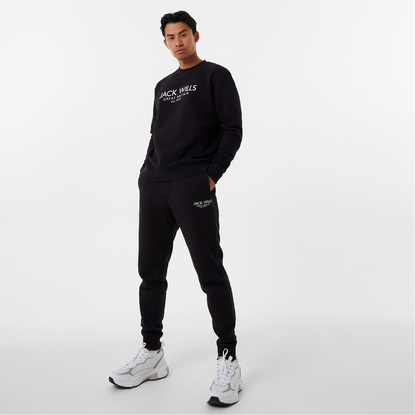 Tepláky Jack Wills Black 3726561 Haydor Logo Joggers Mens - 4