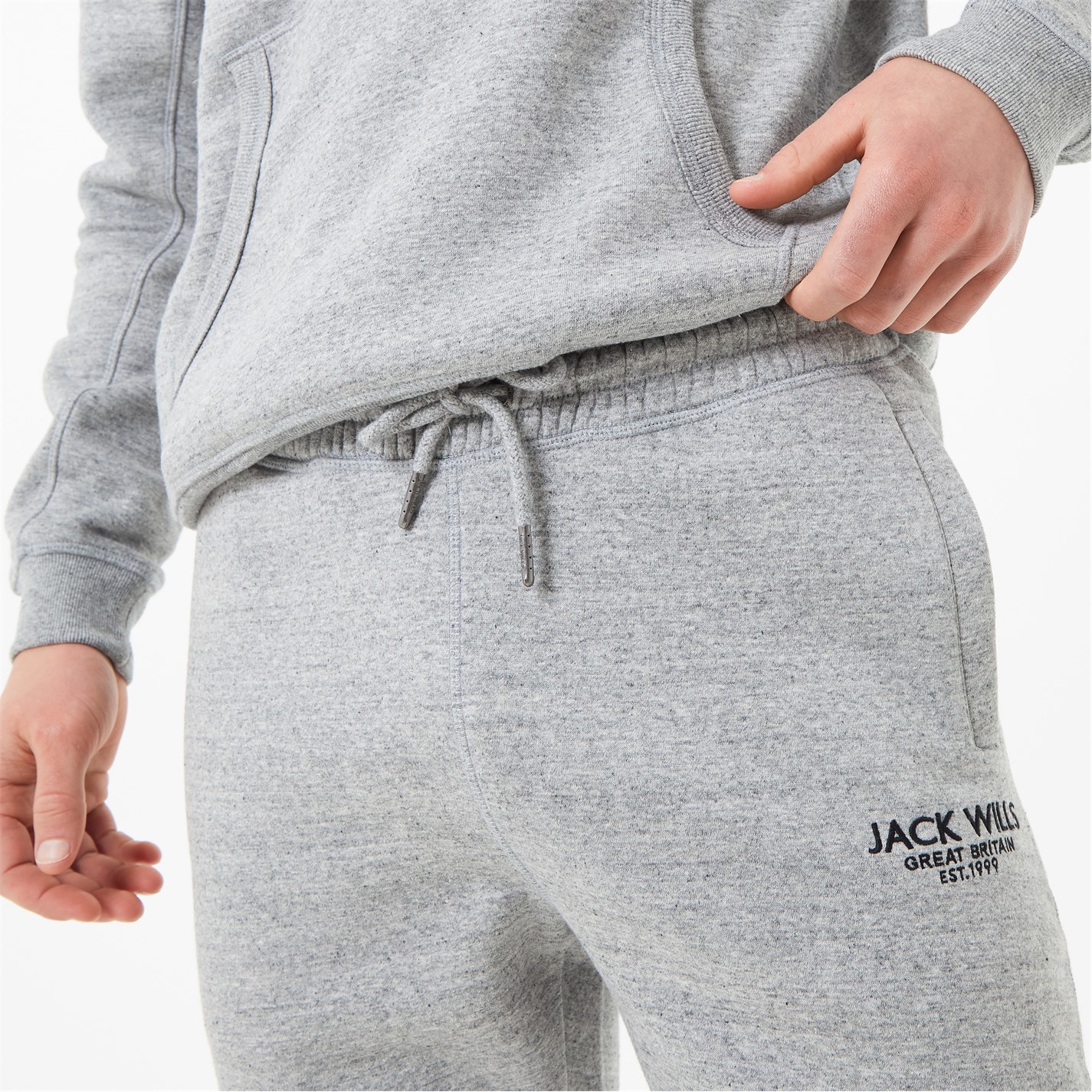 Tepláky Jack Wills Grey Marl 2650951 Haydor Logo Joggers Mens - 3