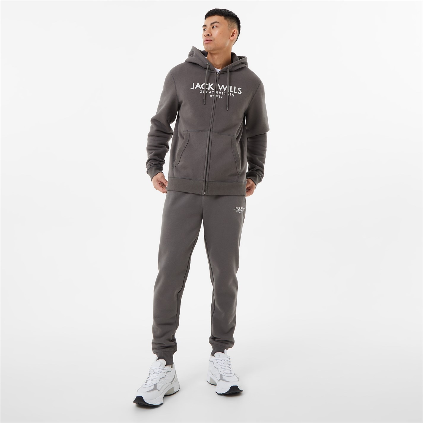 Tepláky Jack Wills Slate 5993908 Haydor Logo Joggers Mens - 4