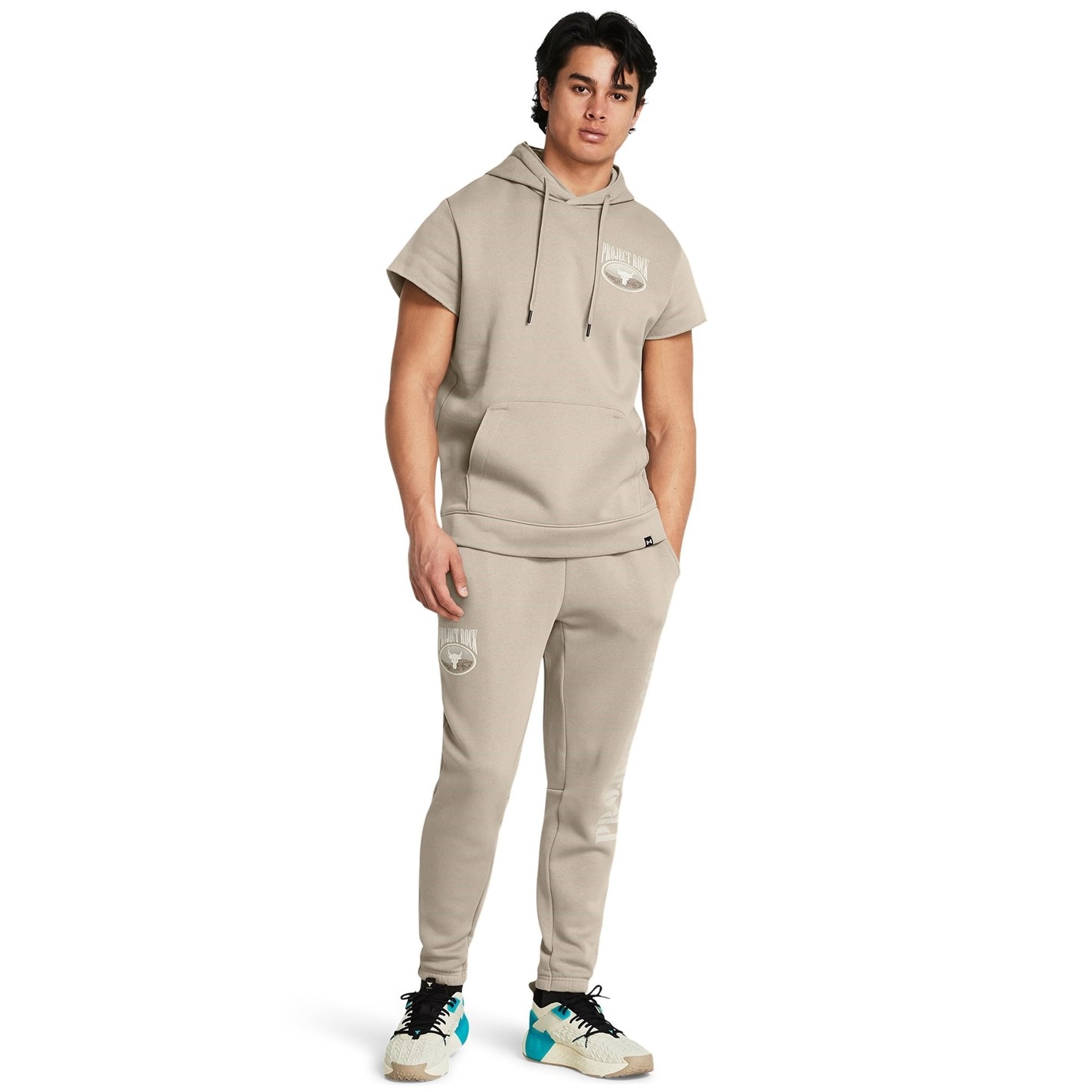 Tepláky Under Armour Brown 1532869 Men's PR Icon Open Hem Fleece Joggers - 4