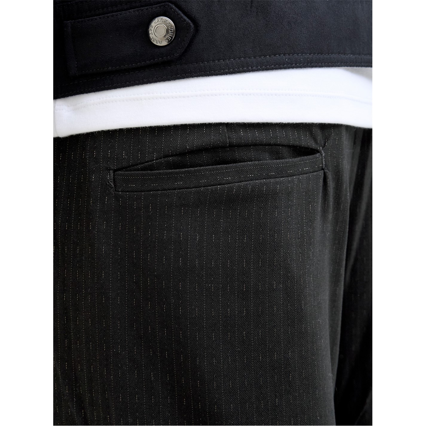 Tepláky Jack and Jones Black 7694228 Men's Bill Open Hem Fleece Joggers - 2