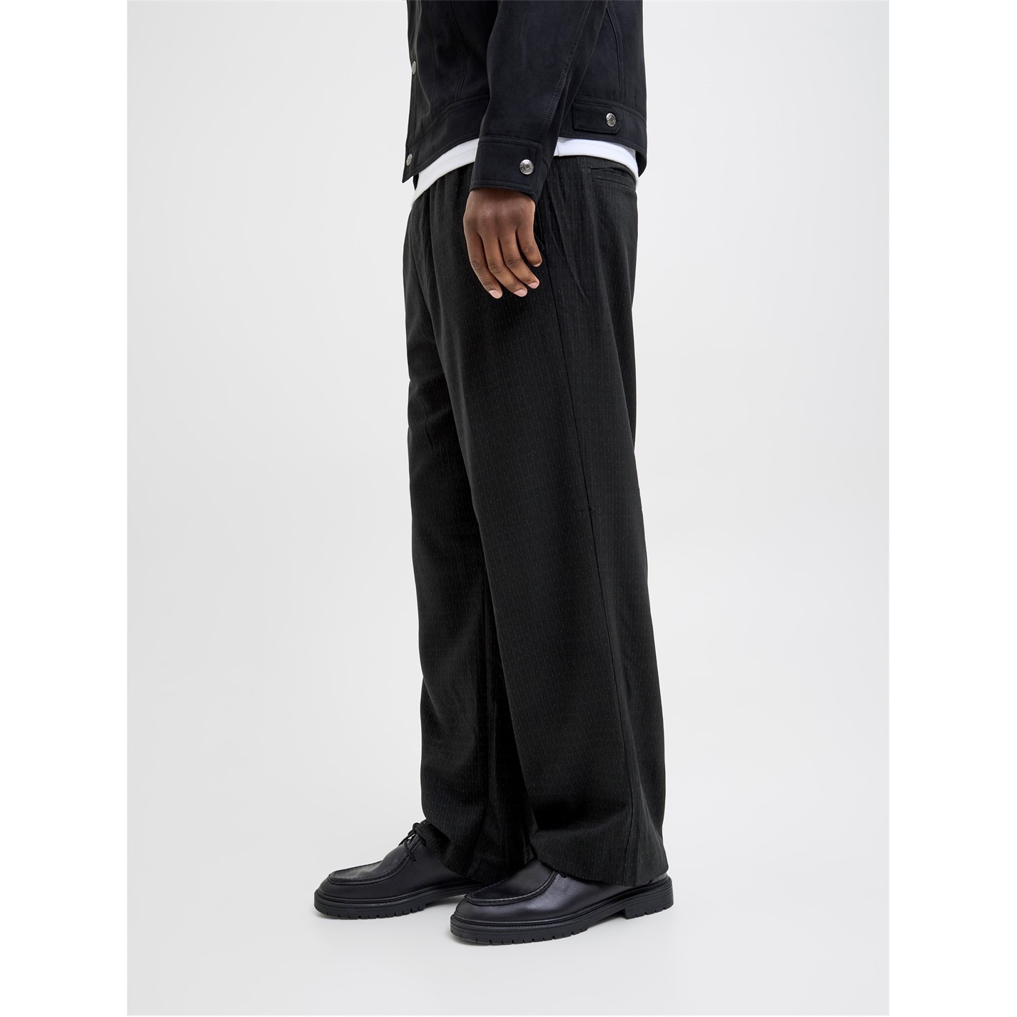 Tepláky Jack and Jones Black 7694228 Men's Bill Open Hem Fleece Joggers - 4