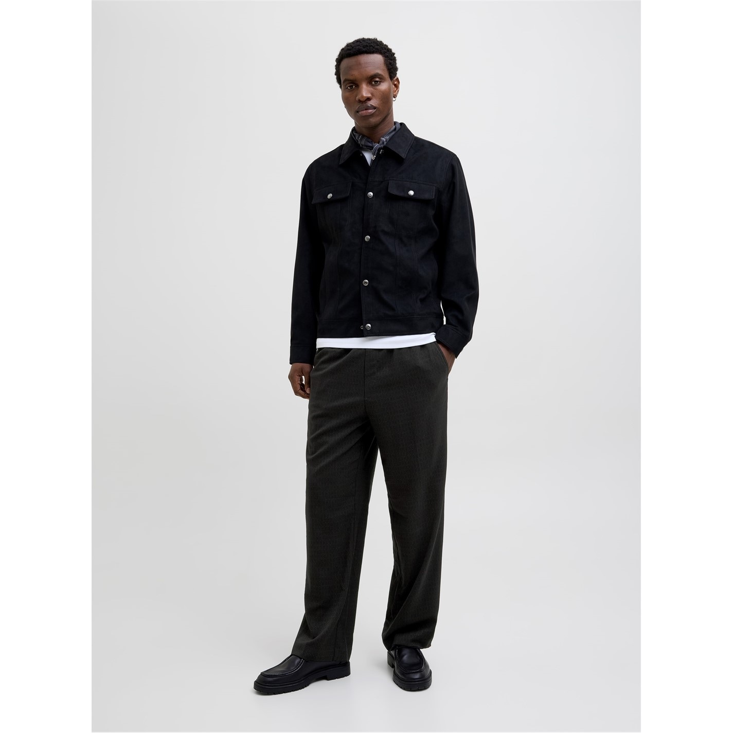 Tepláky Jack and Jones Black 7694228 Men's Bill Open Hem Fleece Joggers - 5