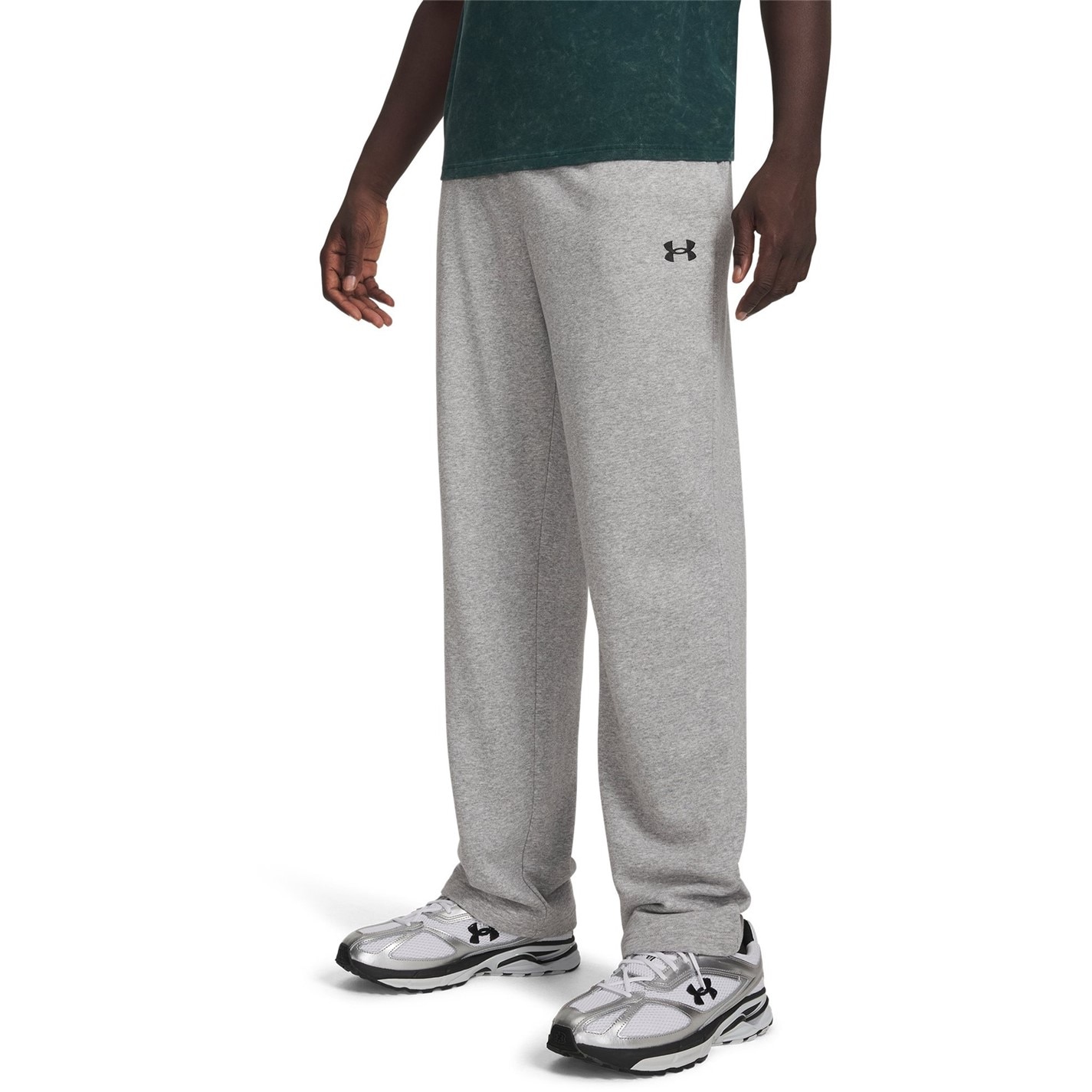 Tepláky Under Armour Grey 4465166 Men's Rival LW Pant Open Hem Fleece Joggers - 1
