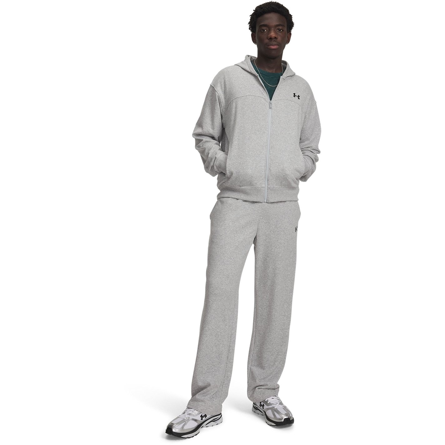 Tepláky Under Armour Grey 4465166 Men's Rival LW Pant Open Hem Fleece Joggers - 3