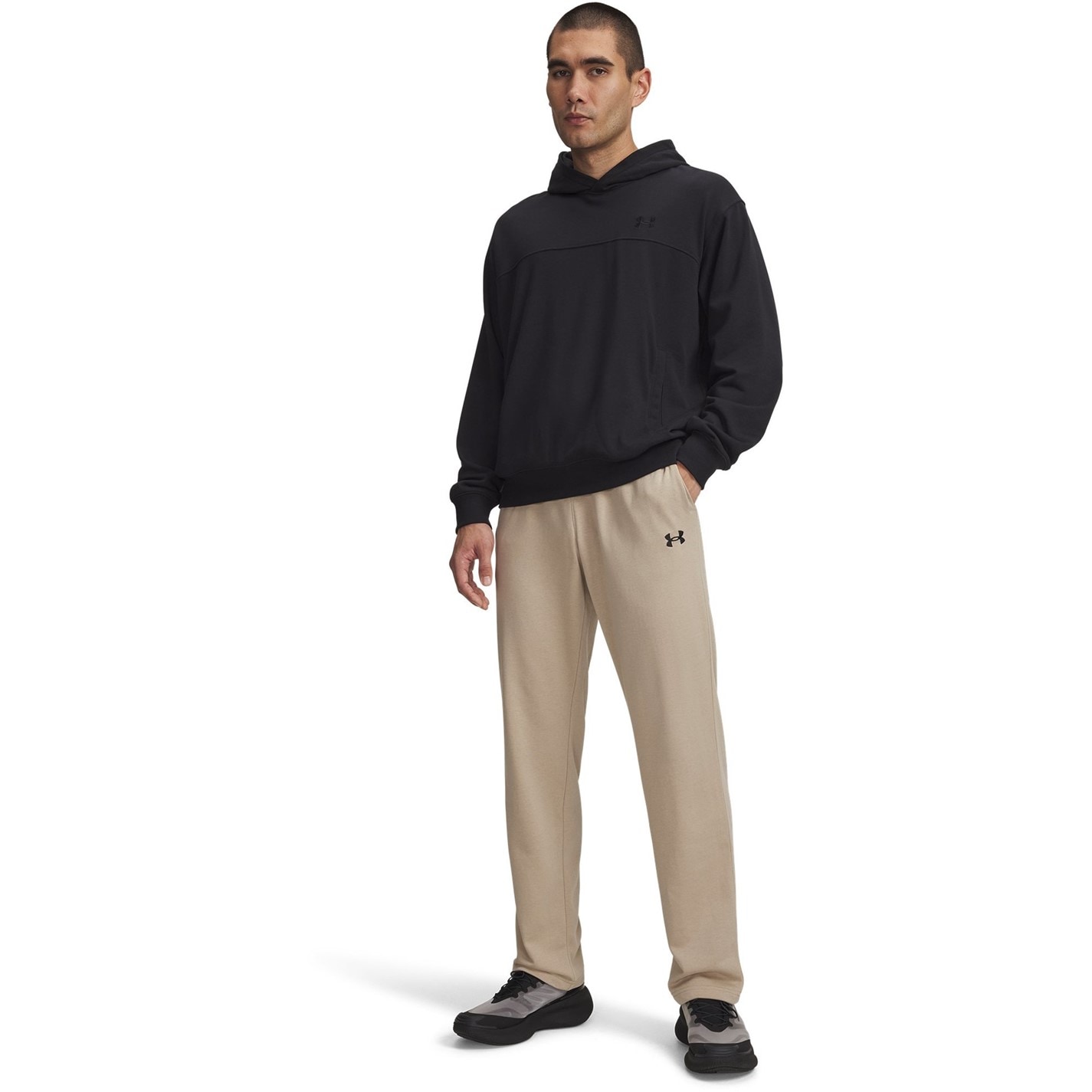 Tepláky Under Armour Khaki 8923057 Men's Rival LW Pant Open Hem Fleece Joggers - 3