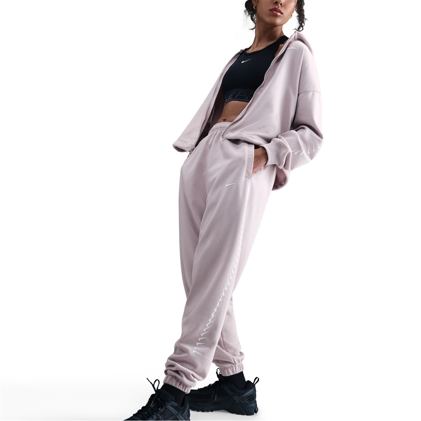 Nike Platinum Violet 7518625 Kids' Dance Fleece Joggers - 5