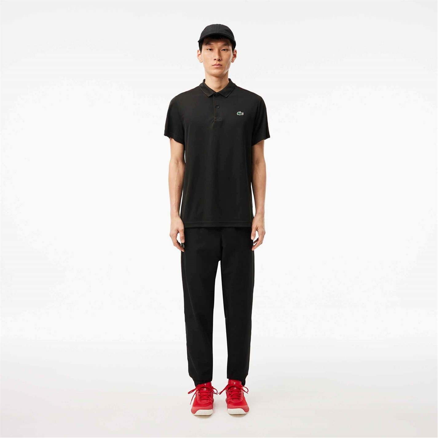 Tepláky Lacoste Black 031 3449829 Men's Tapered Closed Cuff Fleece Joggers - 3