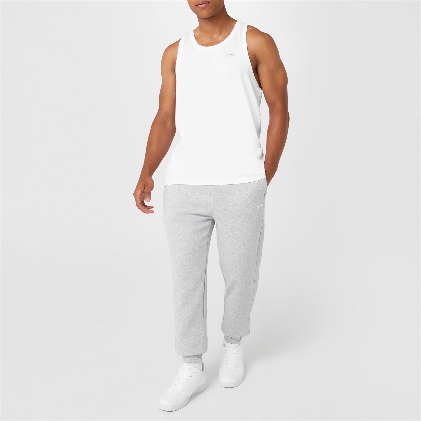 Slazenger Cuffed Fleece Jogging Pants Mens - 2