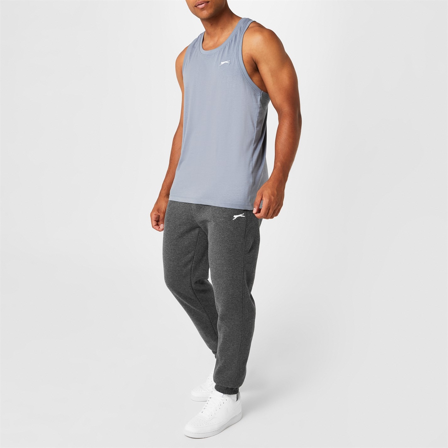 Slazenger Cuffed Fleece Jogging Pants Mens - 2