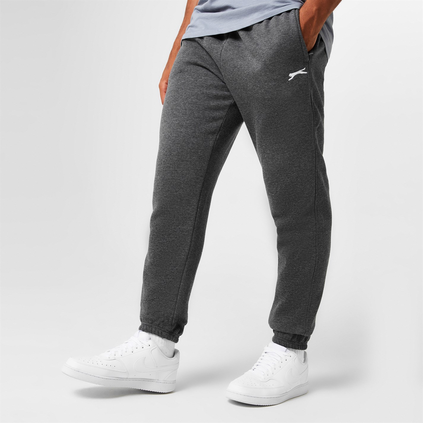 Slazenger Cuffed Fleece Jogging Pants Mens - 4
