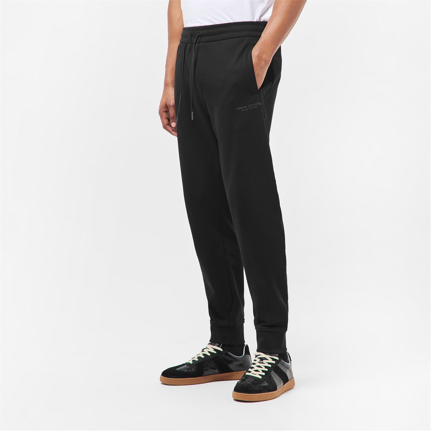 Tepláky Armani Exchange Black UC001 2255801 Men's Closed Hem Fleece Joggers - 3